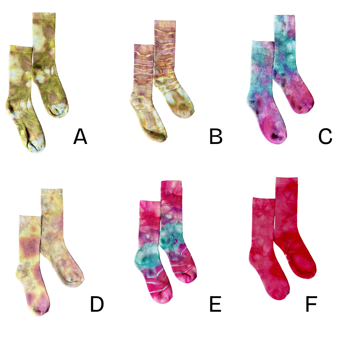 Ice-dyed Crew Socks