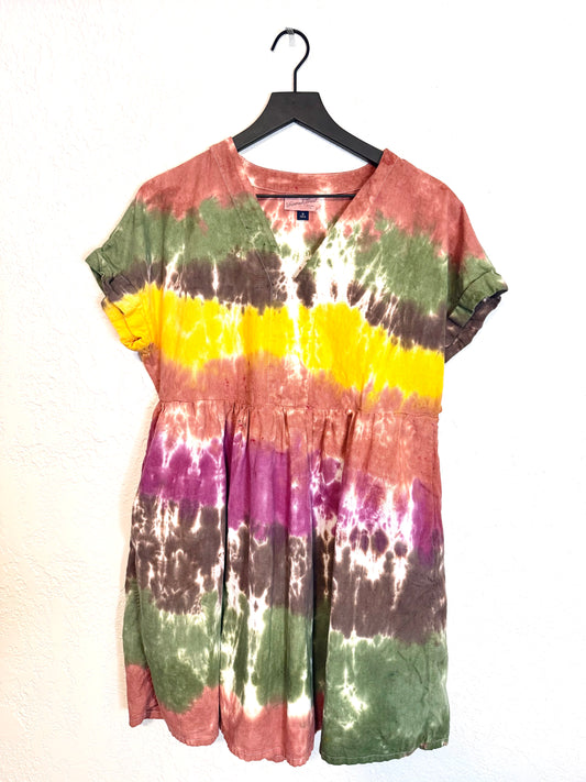 Fox Hunt Dress Hand Dyed Women's Baby Doll Dress